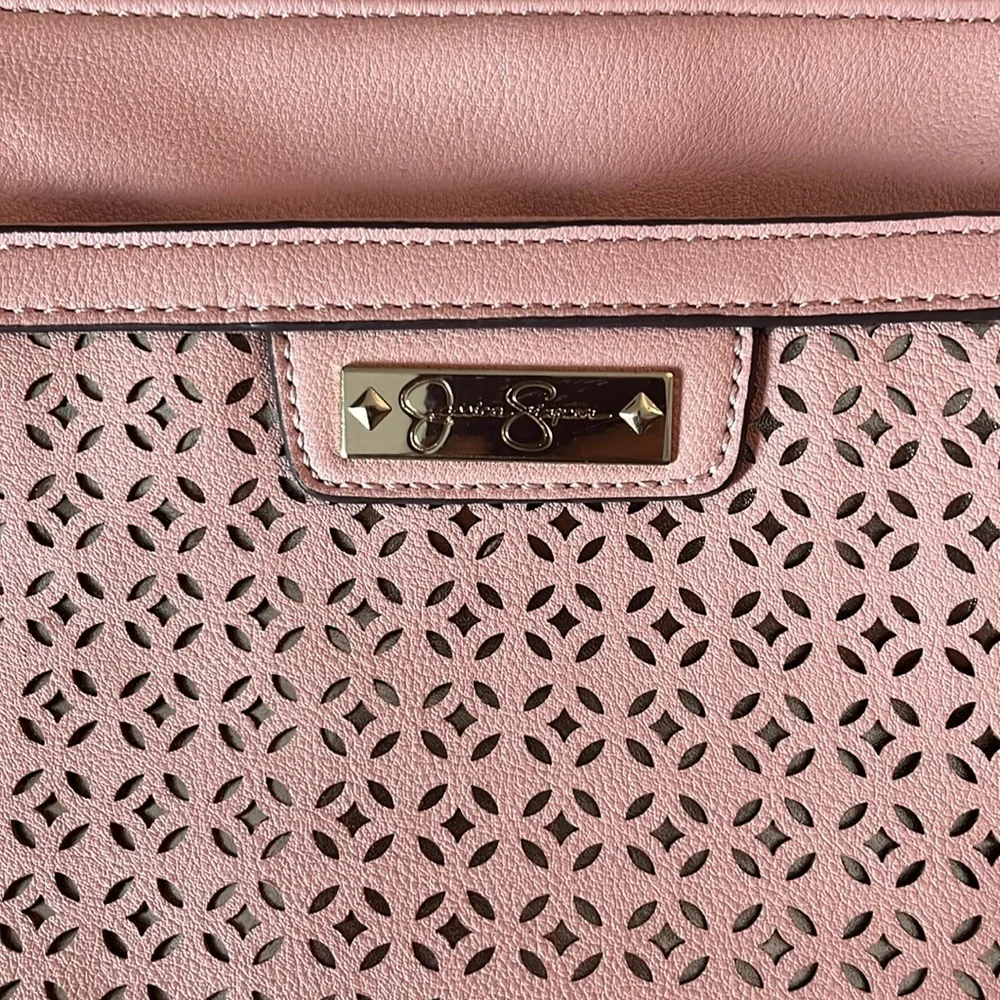 JESSICA SIMPSON Leather Eyelets Crossbody with Coin Purse - Picture 4 of 5